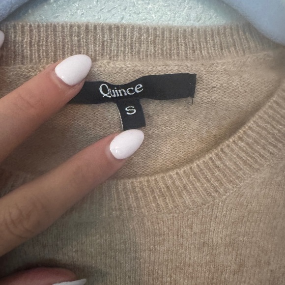 Quince 100% cashmere camel quiet  luxury crew neck sweater size S - Picture 11 of 12